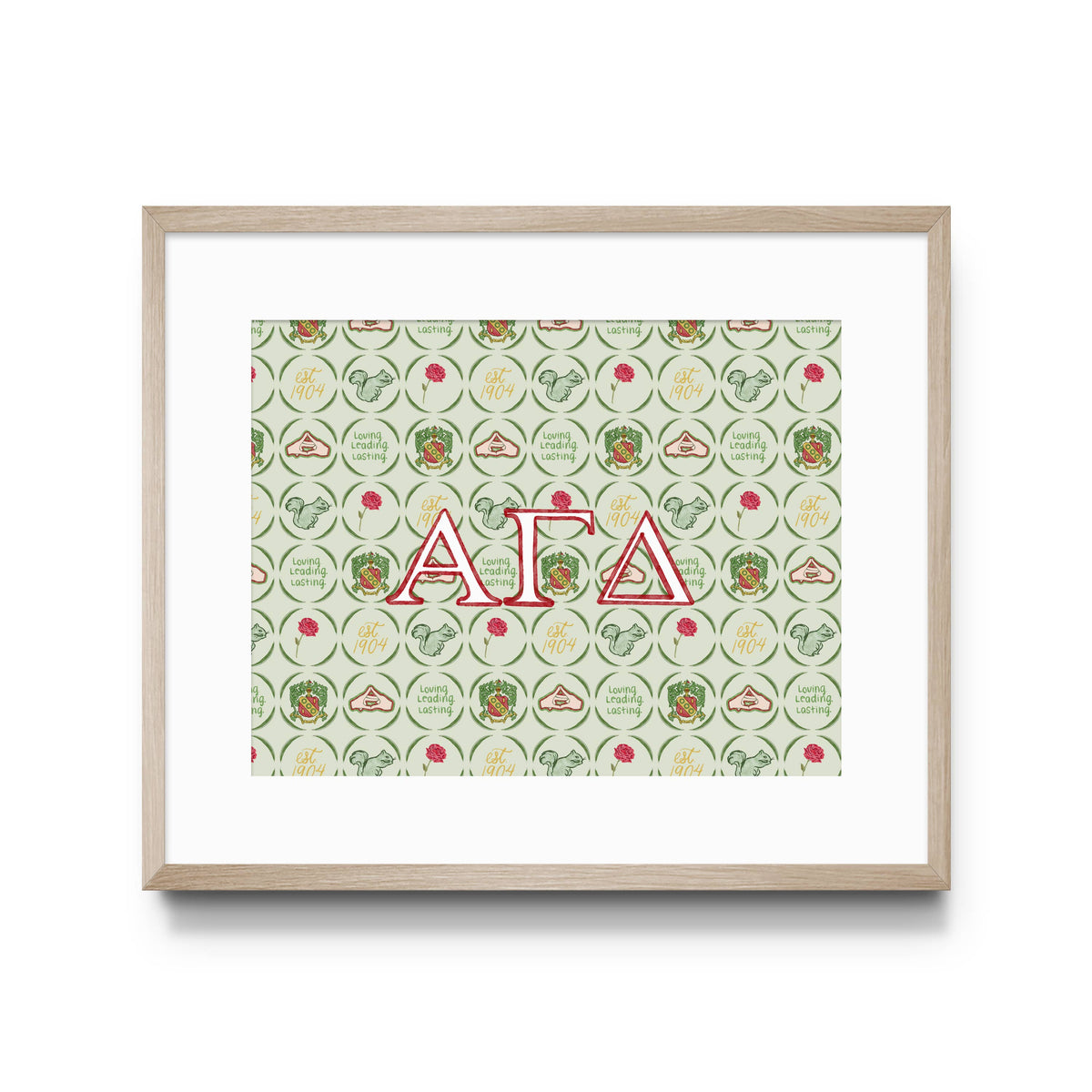 Alpha Gamma Delta Omega Art Print (print only), Sorority : 5x7