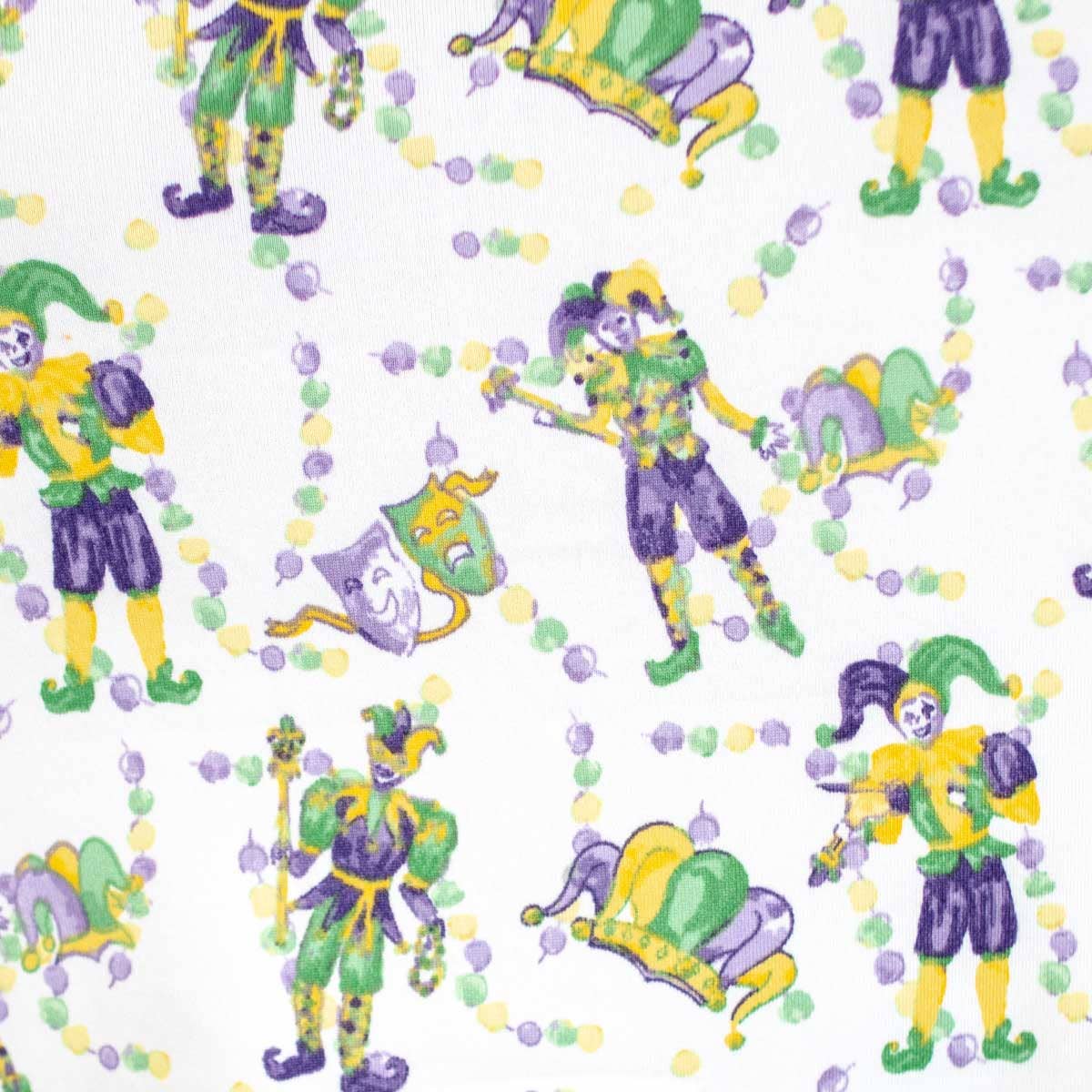 Mardi Jester Short Sleeve Button Up SLEEP SHIRT