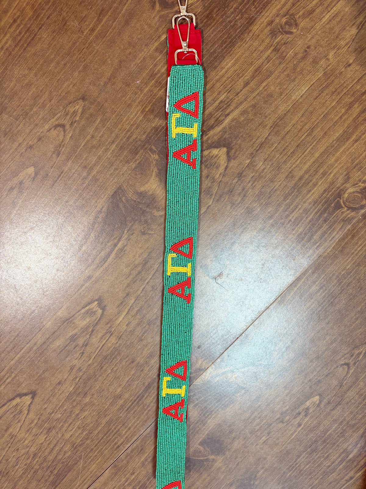 Sorority beaded purse strap : alpha gamma delta