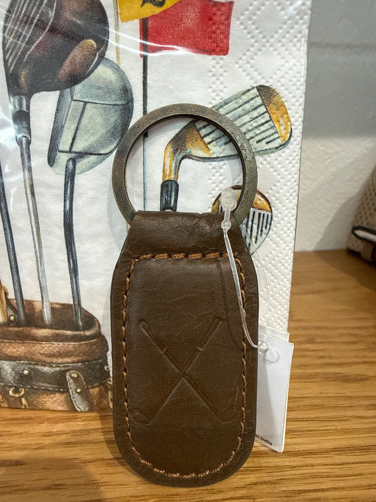 Golf Leather Keychain