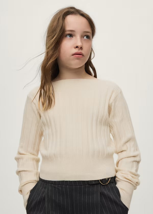 Mayoral Girl’s Sweater Ribbed Crop Top