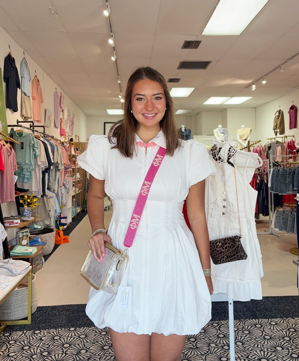 Sorority beaded purse strap : PHI MU