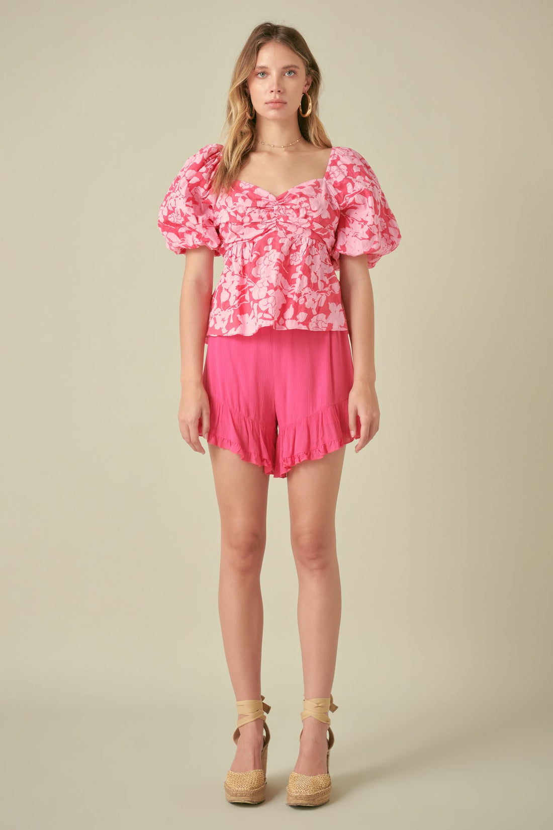 La’Ven Floral Tie Back Top CLEARANCE