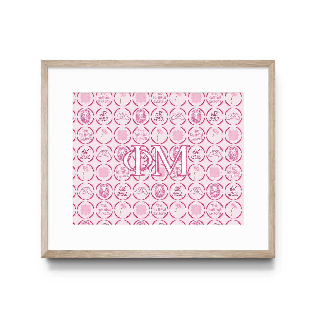 Phi Mu Omega Art Print (Print only), Sorority : 5x7