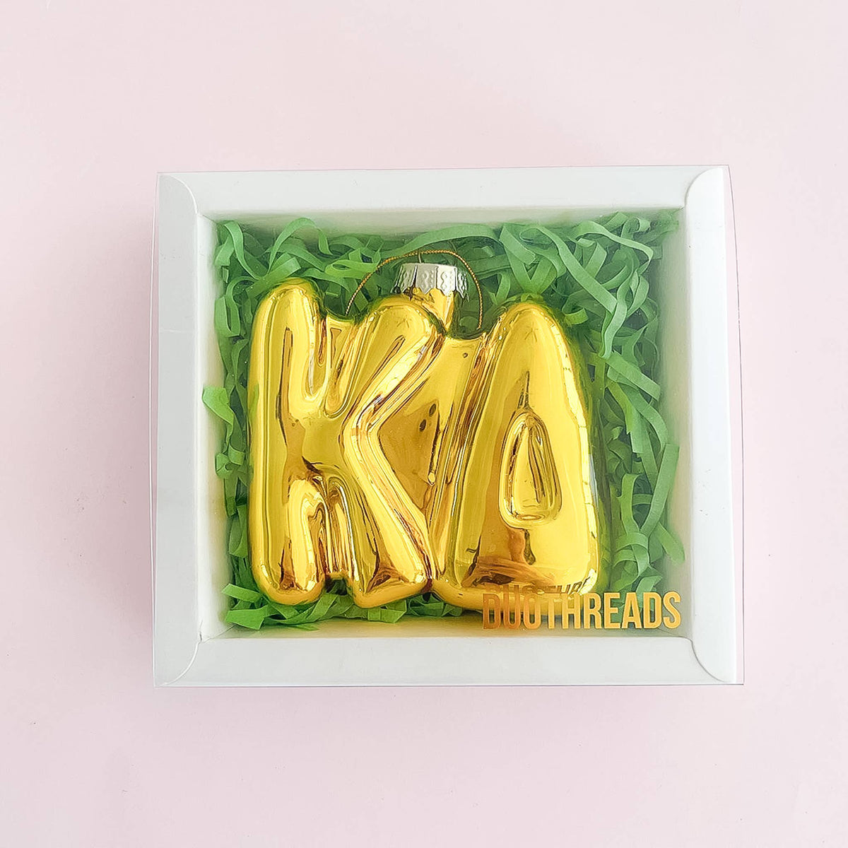 Kappa Delta Gold Bubble Letter Sorority Ornament
