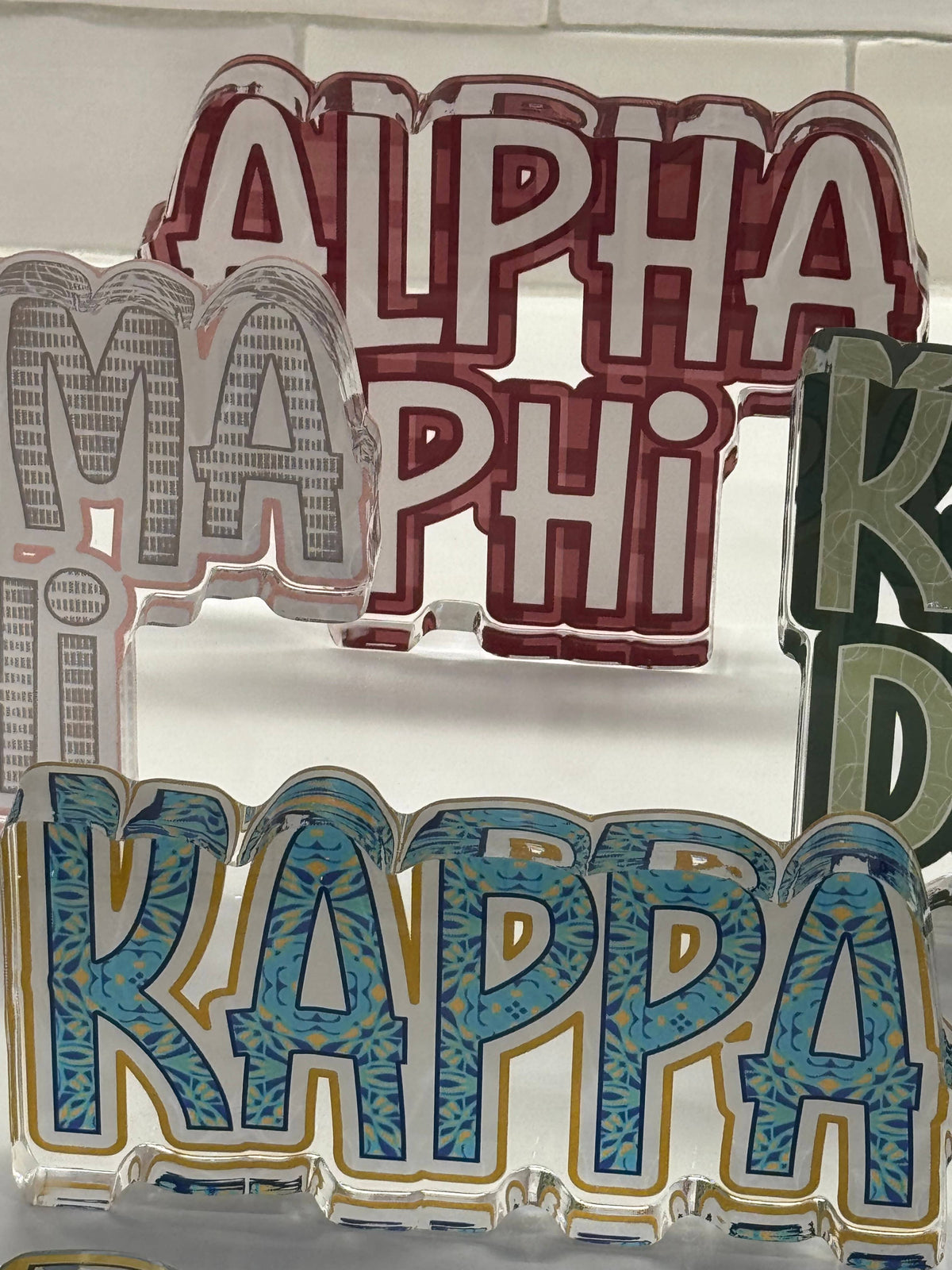 Sorority Acrylic Shelfie: Alpha Gamma Delta