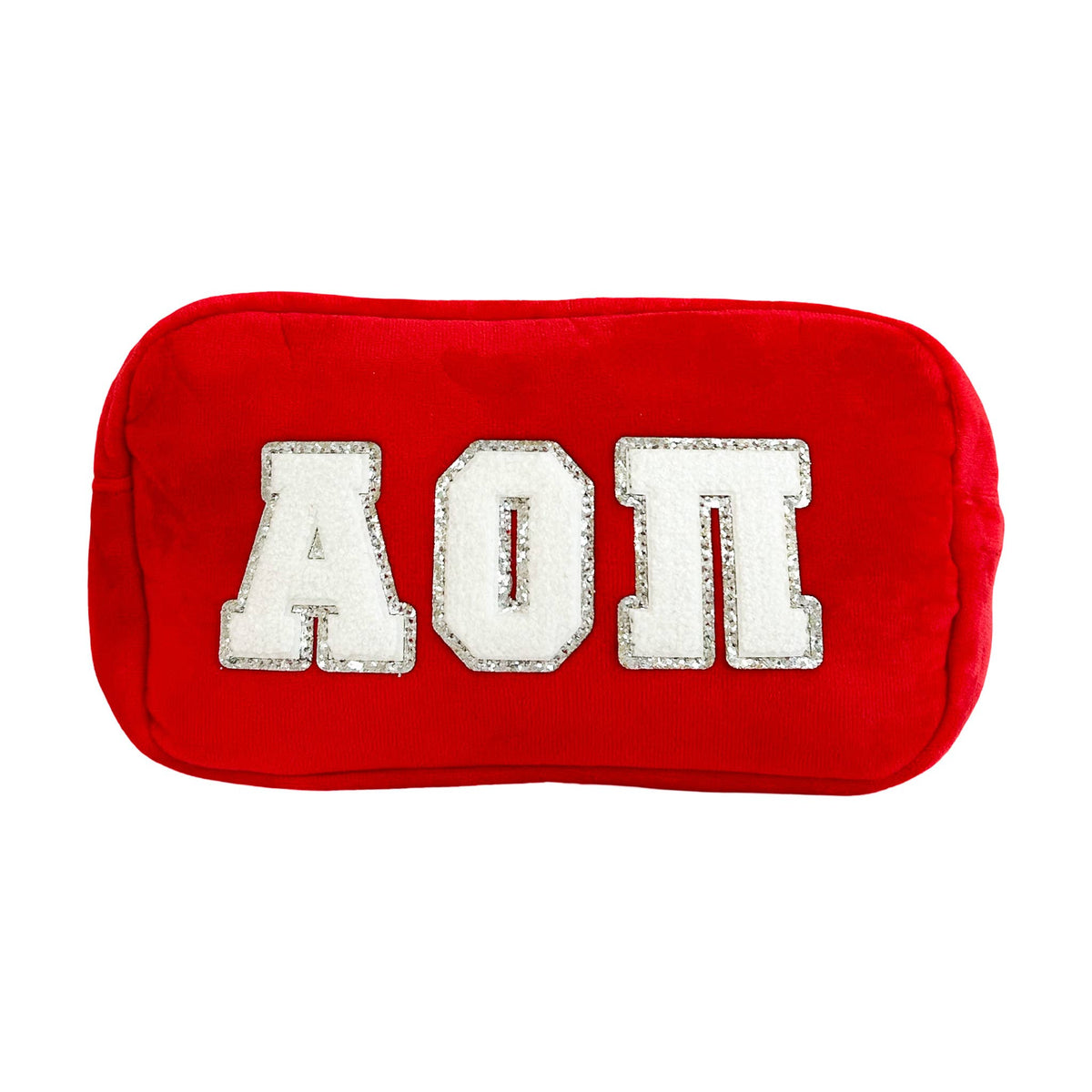 Alpha Omicron Pi Chenille Sorority Cosmetic Bag