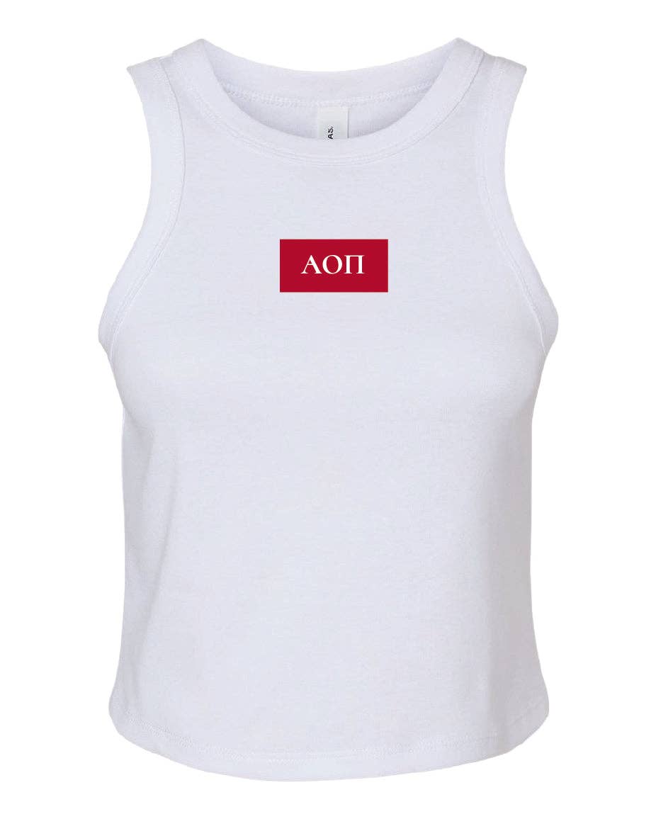 Alpha Omicron Pi Daily Tanks: White
