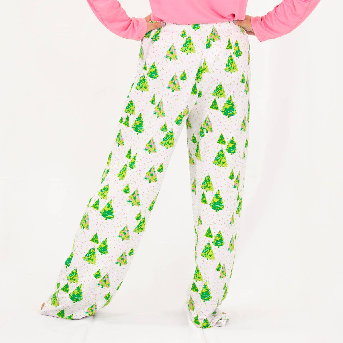 PREORDER Celebration Tree Sleep Pants White/Lime/Pink