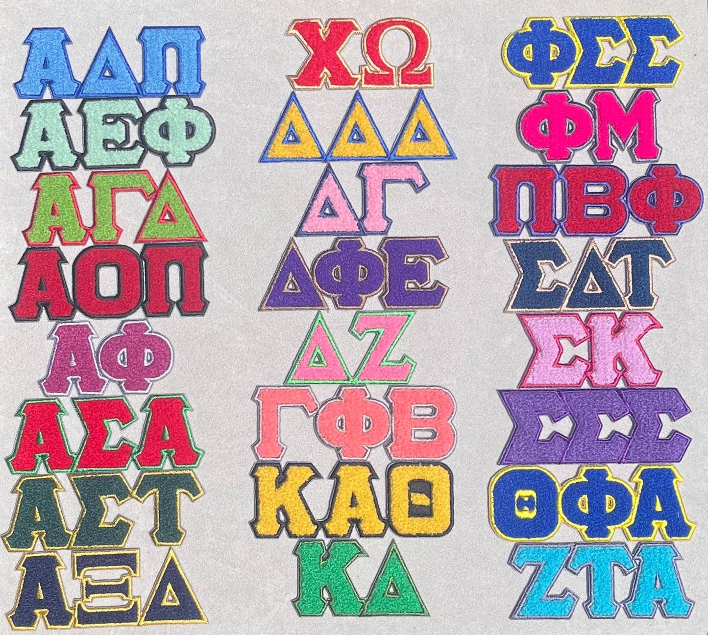Chenille Sorority Patches: Kappa Delta