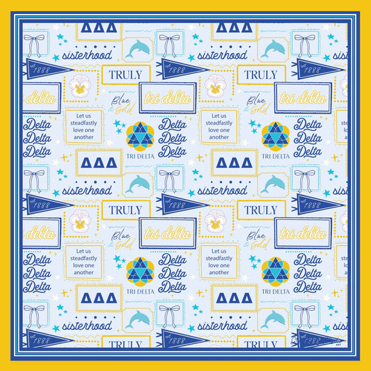 Delta Delta Delta Sorority Silk Scarf