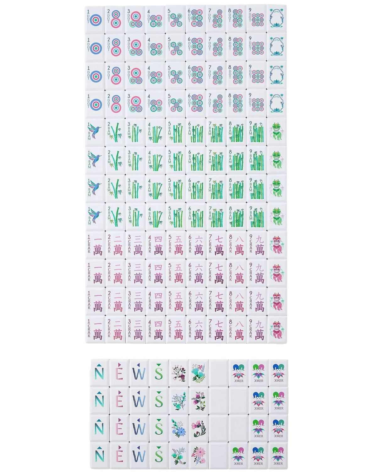 Jardin Debutante Mahjong Tile Set (Made for Kids)