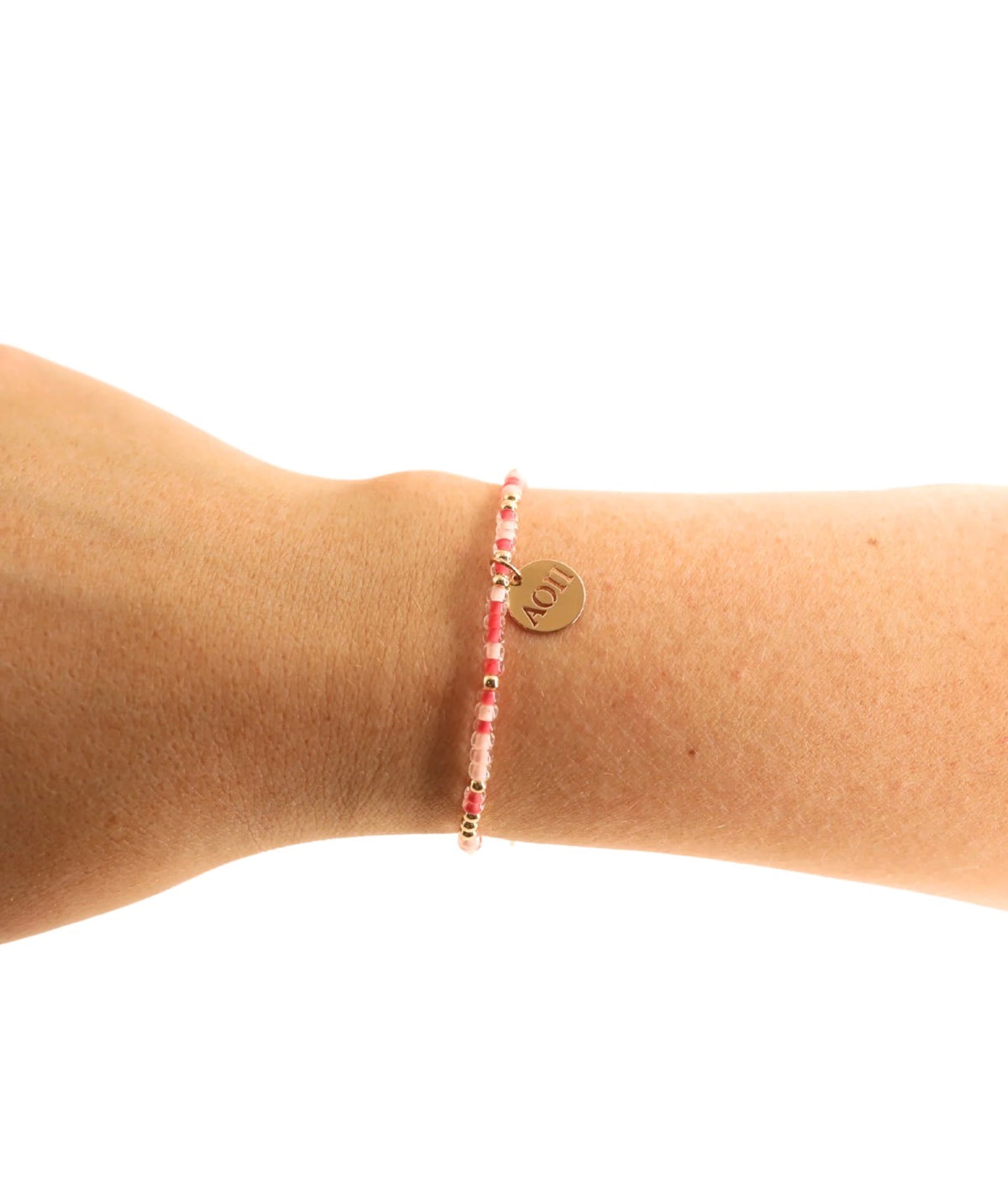 Beaded Blondes sprinkle bracelet with sorority charm : alpha omicron pi ￼