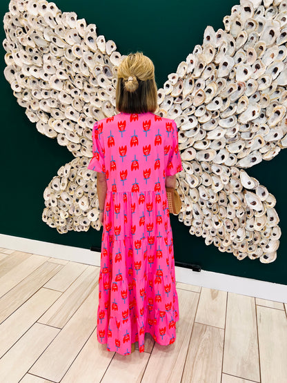 CLEARANCE: Strawberry Pink dupe dress