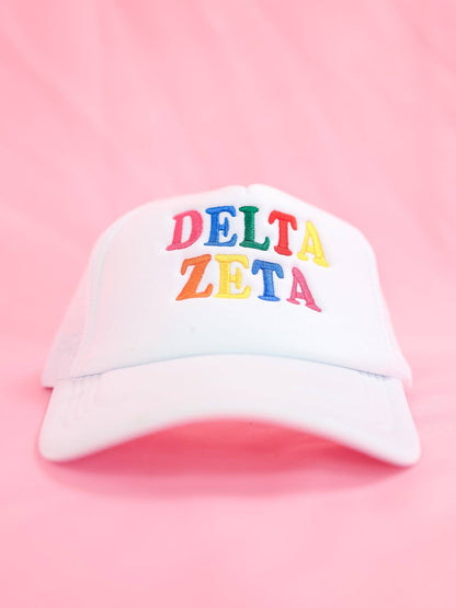 Sorority Fun Times Trucker Hat: ALPHA OMICRON PI