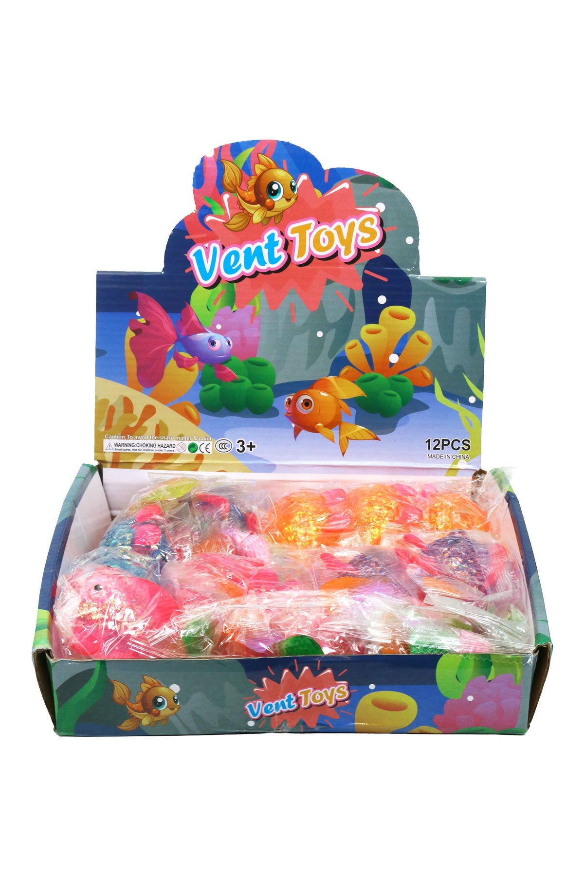 PREORDER : Rainbow Goldfish Glitter Maltose Putty Slime Filled Squishy: ASSORTED / ONE SIZE