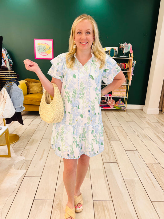CLEARANCE: The Claire dress - blue