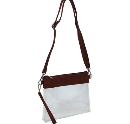 Game Day Clear Crossbody Bag Purse : Leopard