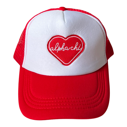 Sorority Whole Lotta Love Heart Trucker Hat: PHI MU