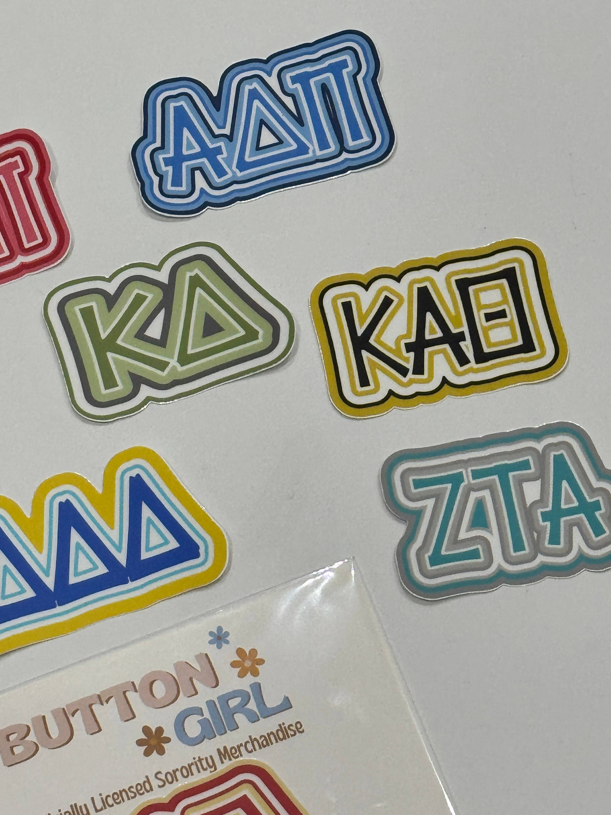Sorority Greek Letters Colorful Vinyl Decal : Alpha Gamma Delta