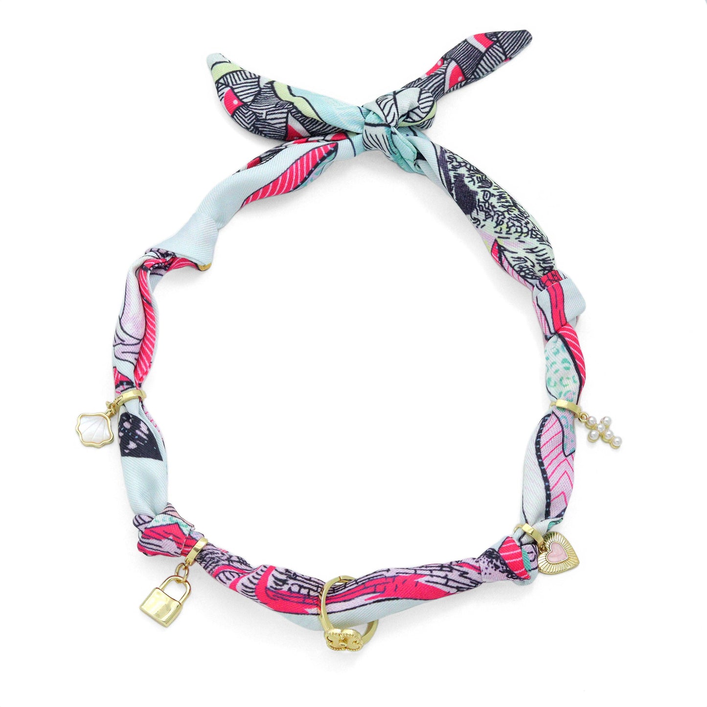 Silk Scarf Statement Necklace : Scarf only (No pendant)