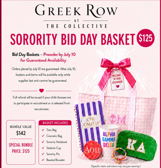 Parent Order: Sorority Bid Day Basket