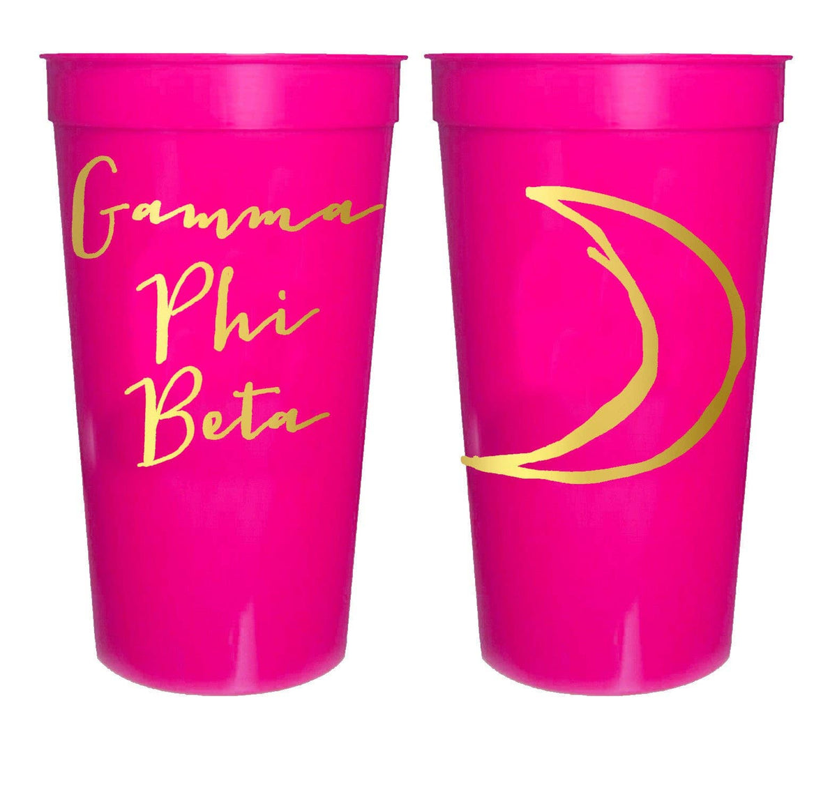 Sorority Gold Metallic Printed Stadium Cup: Alpha Omicron Pi
