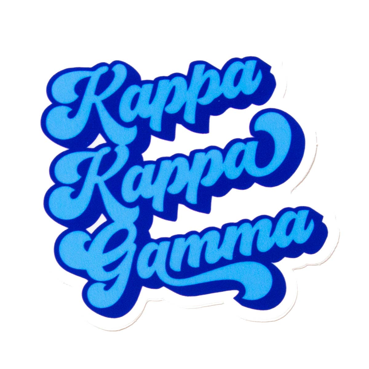 Sorority RETRO Script Decal Sticker: Alpha Gamma Delta
