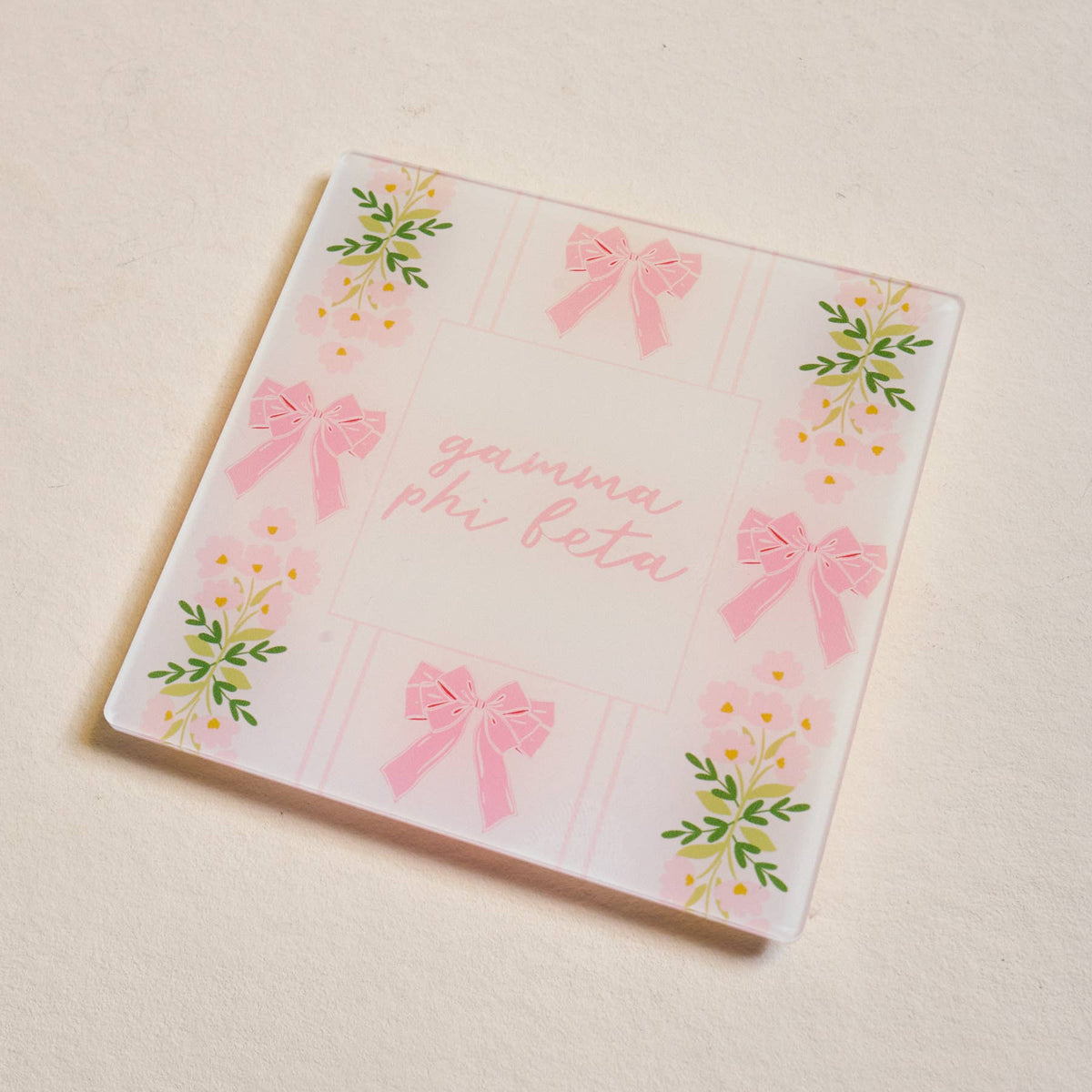 Sorority Acrylic Coaster: Alpha Omicron Pi