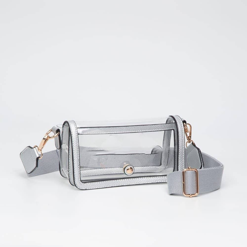 Lindsay Clear Gameday Crossbody Bag: Leopard