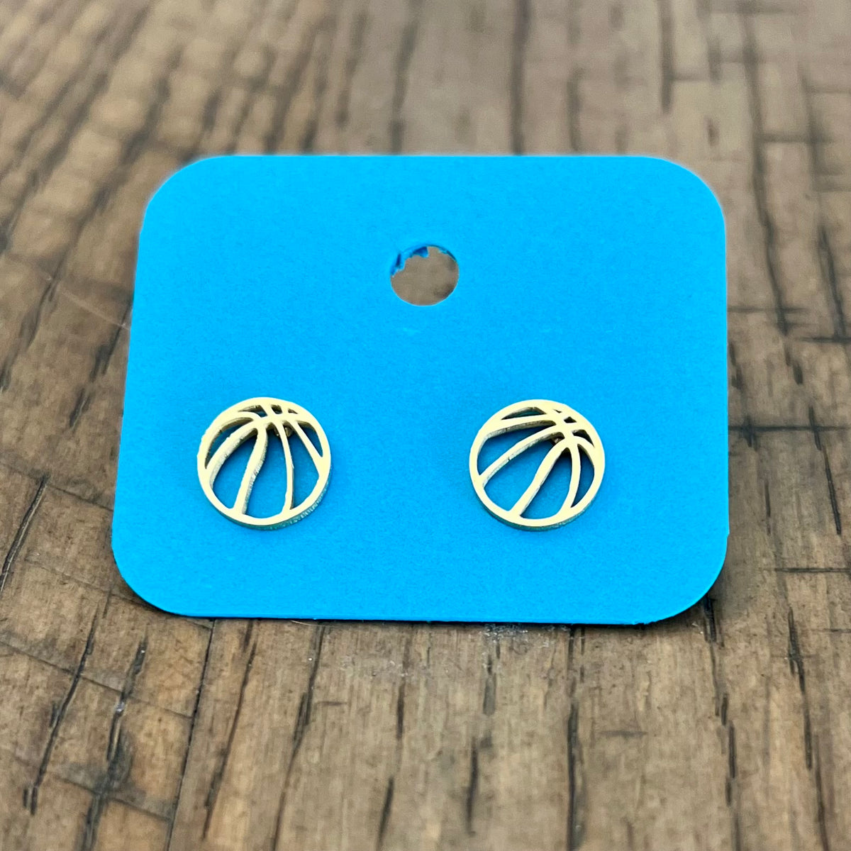 Gold stainless steel sports ball stud