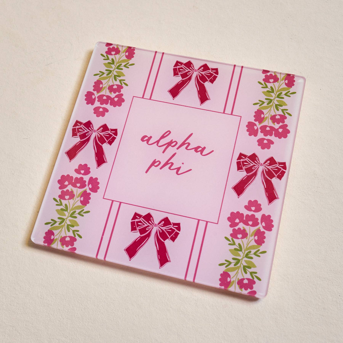 Sorority Acrylic Coaster: Kappa Kappa Gamma