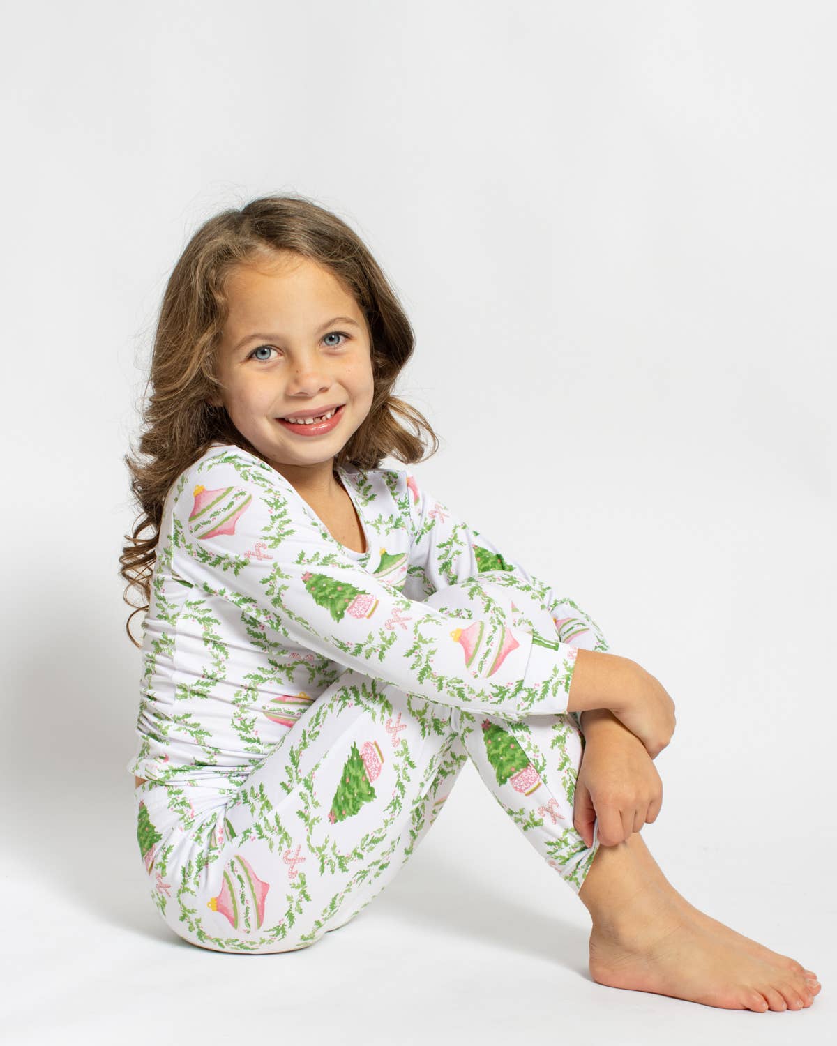 PREORDER Little Kids / Toddler Nutcracker Trellis Long Sleeve Pajamas Set