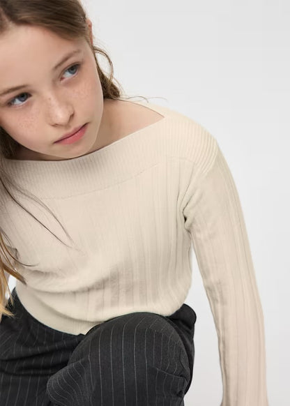 Mayoral Girl’s Sweater Ribbed Crop Top