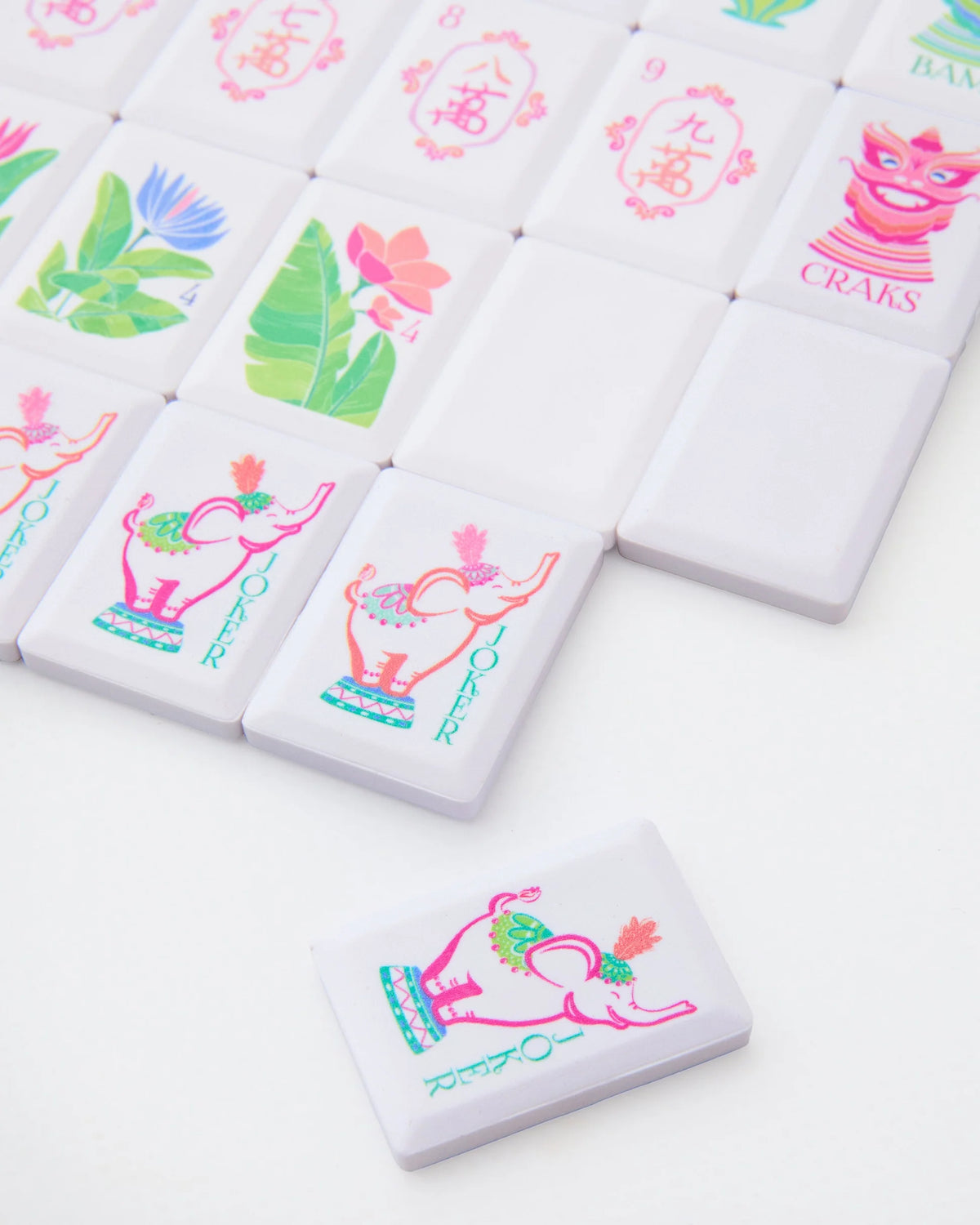 Poppy Debutante Mahjong Tile Set