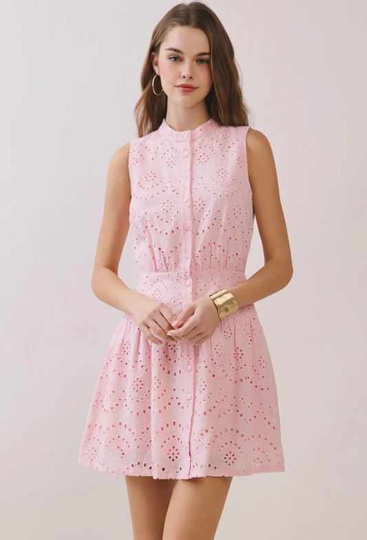 TCEC Pink eyelet dress