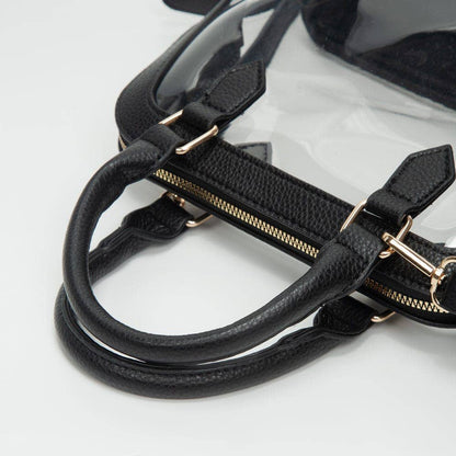 Analise Clear Satchel/Crossbody Bag: Gold Purse