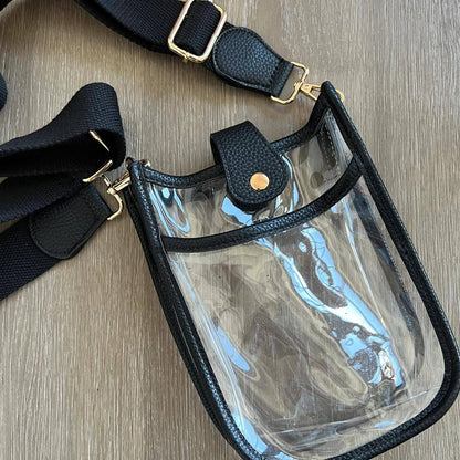 Game Day Mini Clear Crossbody Bag Purse : Gold