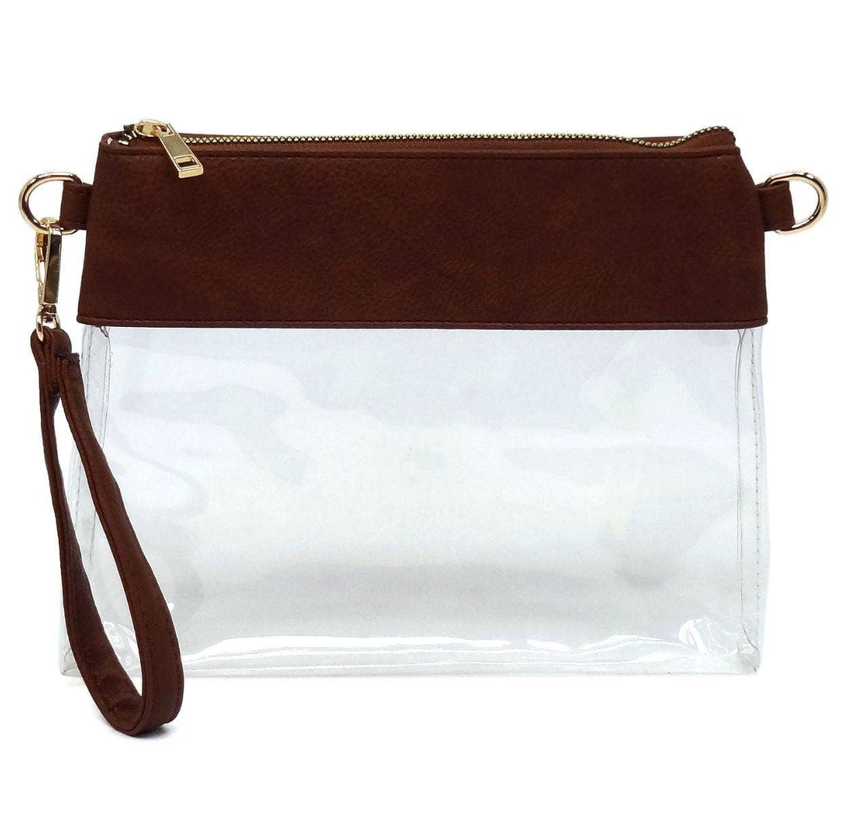 Game Day Clear Crossbody Bag Purse : Champagne Gold