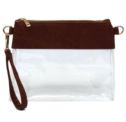 Game Day Clear Crossbody Bag Purse : Champagne Gold