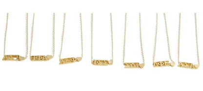 I Love My Sorority: Greek Letters Heart Necklace: Alpha Gamma Delta