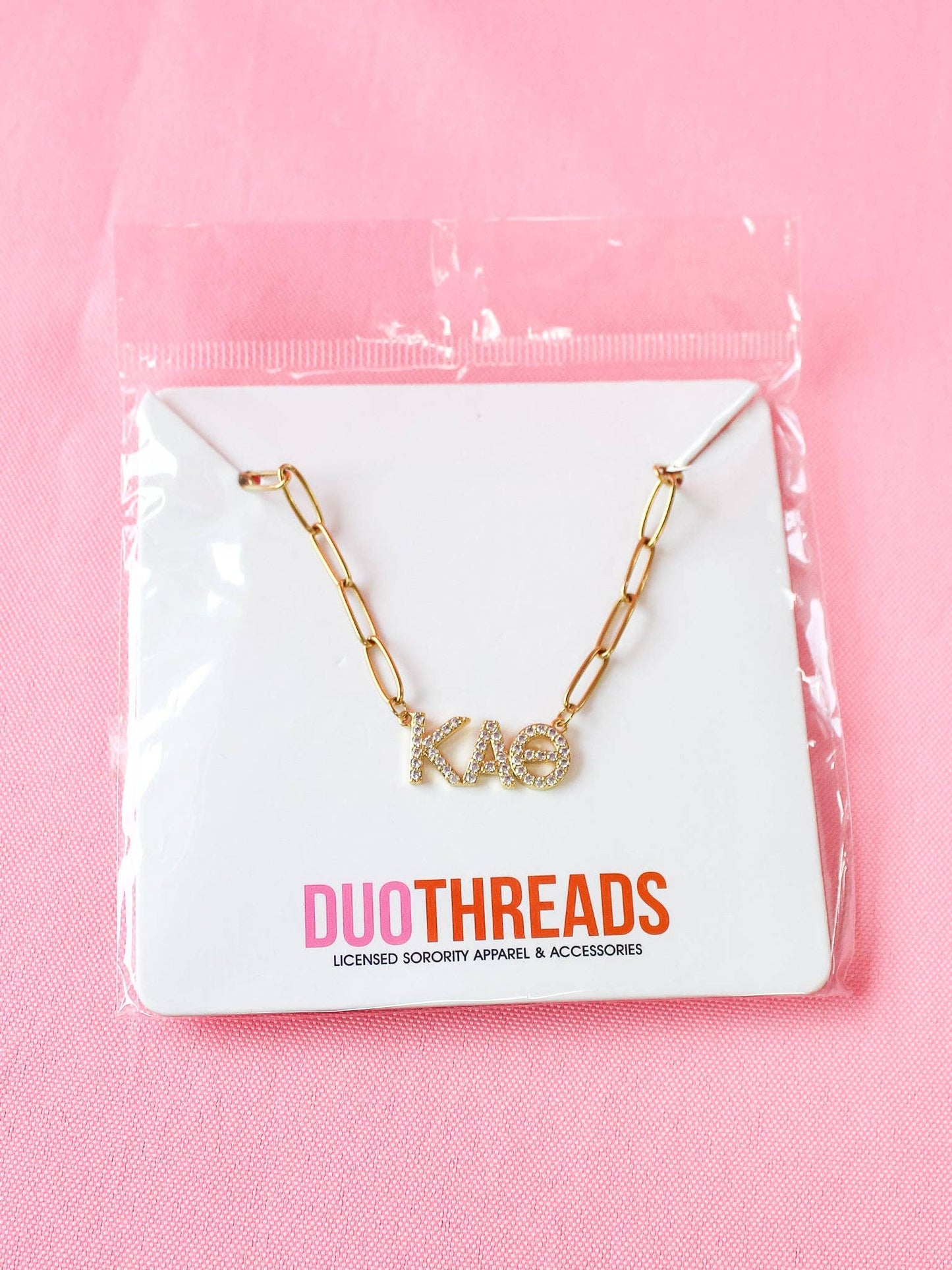 Rhinestone Sorority Necklace: ALPHA GAMMA DELTA