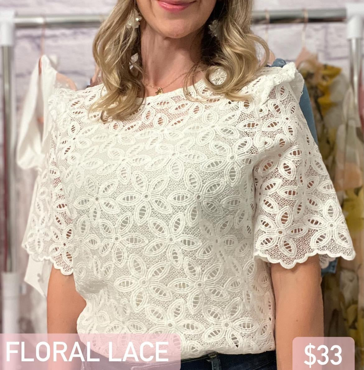 CLEARANCE: Floral Lace