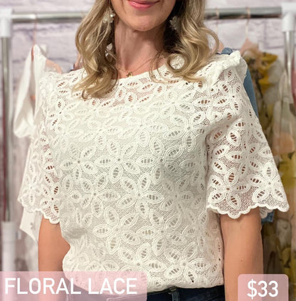 CLEARANCE: Floral Lace