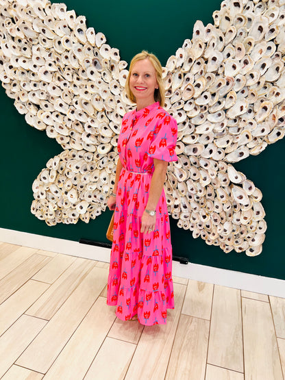 CLEARANCE: Strawberry Pink dupe dress