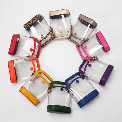 Carly Clear Mini Crossbody Bag: Gold