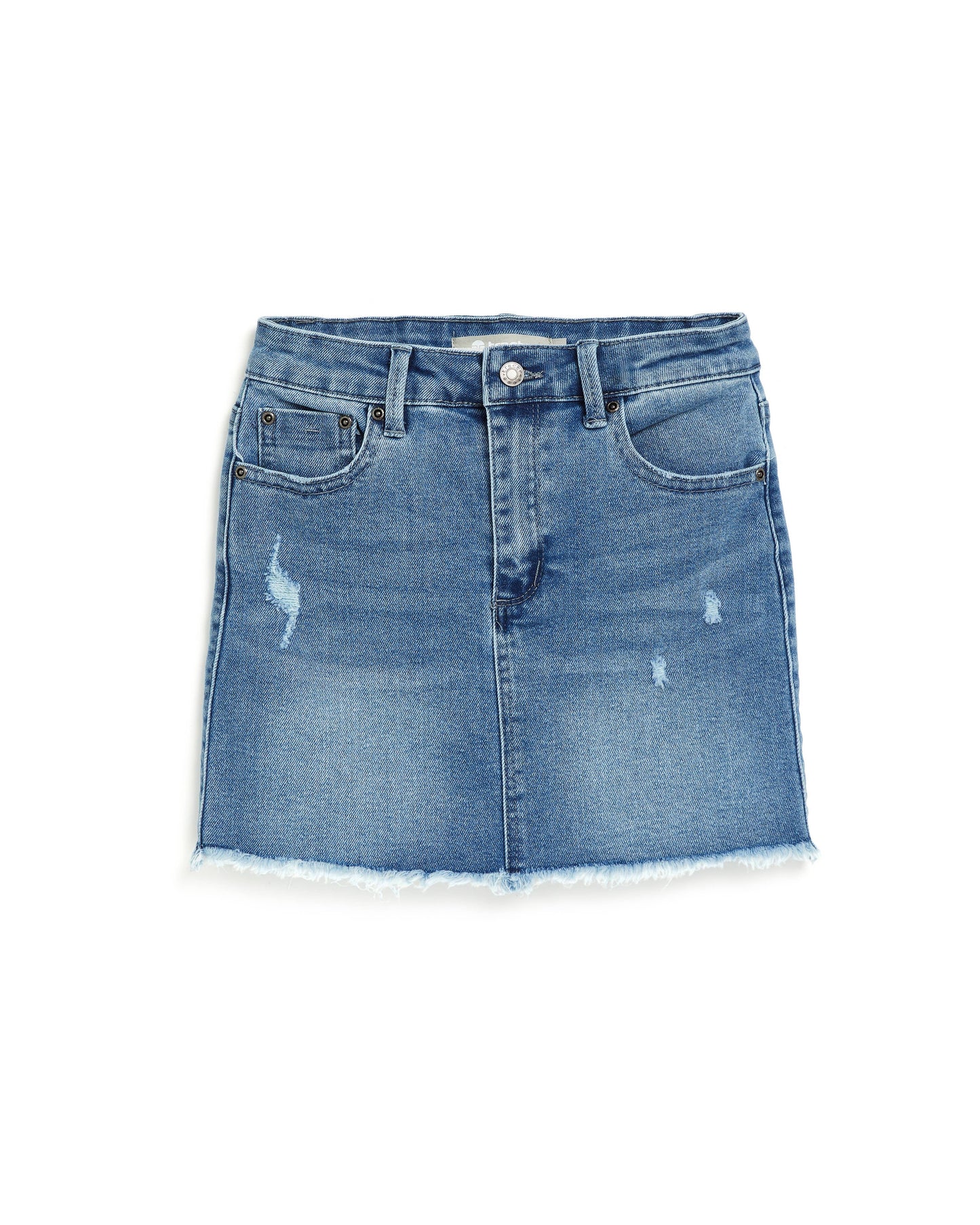 Tractr GIRLS- Mini Fray Hem skirt / Indigo