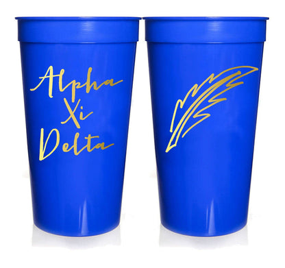 Sorority Gold Metallic Printed Stadium Cup: Kappa Delta