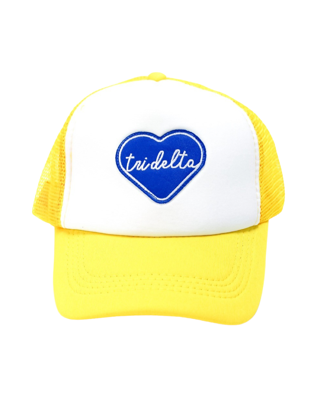 Sorority Whole Lotta Love Heart Trucker Hat: ALPHA GAMMA DELTA