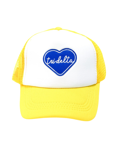 Sorority Whole Lotta Love Heart Trucker Hat: ALPHA GAMMA DELTA